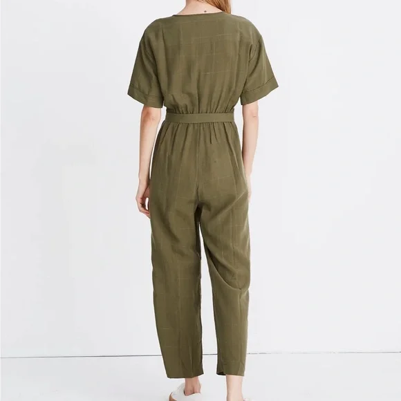 Madewell Short-Sleeve Belted Jumpsuit - Picture 2 of 5